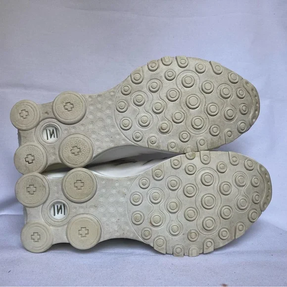 Nike Shox NZ Running Athletic White Leather Shoes 378341-128 - Picture 8 of 9